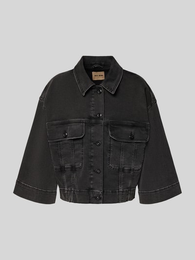 MOS MOSH Kurtka jeansowa z szerokimi rękawami model ‘Penn Deluxe’ Antracytowy 2