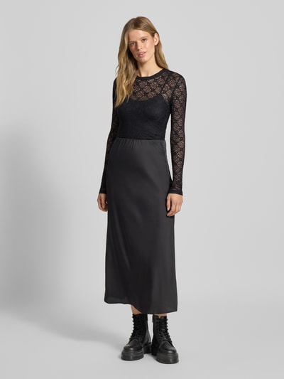 Noisy May Longsleeve mit Lochstickerei Modell 'JUDITH' Black 1