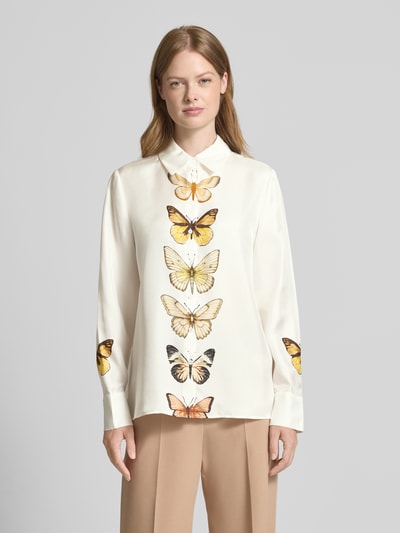 Herzensangelegenheit Hemdbluse aus reiner Seide Offwhite 4