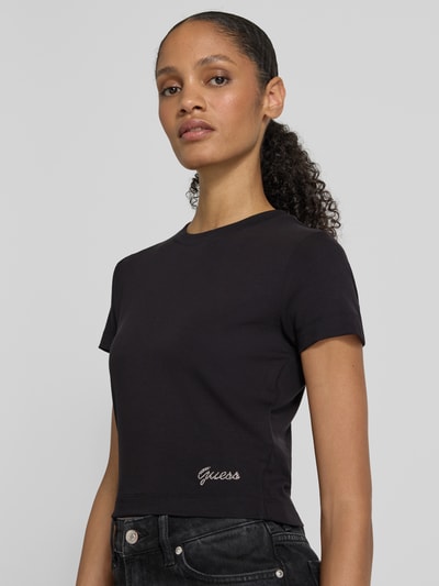 Guess T-Shirt mit Label-Detail Black 3