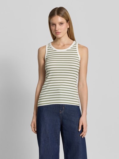 s.Oliver RED LABEL regular fit tank top van katoenmix Kaki - 4