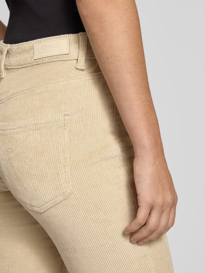 Only Spodnie sztruksowe o rozkloszowanym kroju z mieszanki bawełny model ‘MARY’ Écru 3