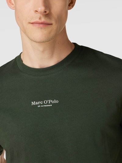 Marc O'Polo T-shirt z nadrukiem z logo Butelkowy zielony 3