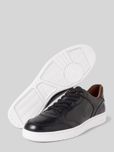 Polo Ralph Lauren Ledersneaker mit Logo-Prägung Black 4