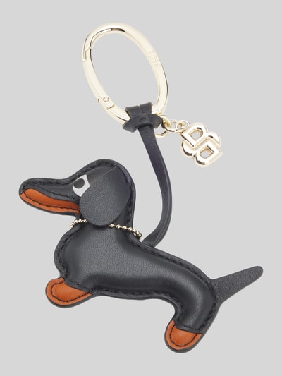 BOSS Schlüsselanhänger aus echtem Leder mit Logo-Detail Black 1