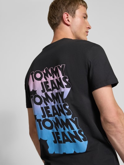 Tommy Jeans Regular Fit T-Shirt aus reiner Baumwolle Black 3