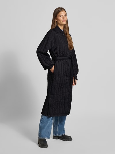 RAINS Mantel mit Steppnähten Modell 'Banja' Black 4