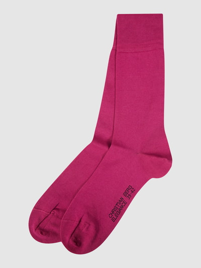 Christian Berg Men Socken aus Baumwollmischung im 2er-Pack  Fuchsia 1