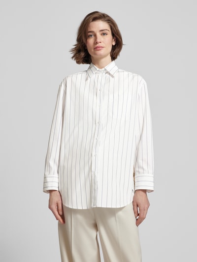 Weekend Max Mara Overhemdblouse met krijtstreep, model 'COROLLA' Wit - 4