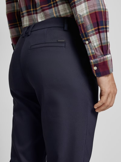 AlphaTauri Chino met Franse steekzakken, model 'PADEN' Marineblauw - 3