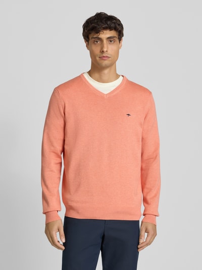 Fynch-Hatton Strickpullover mit Logo-Detail Apricot 4