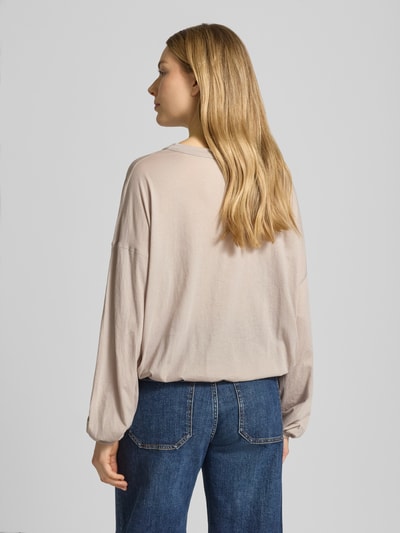 American Vintage Relaxed Fit Longsleeve mit elastischen Abschlüssen Modell 'Laloom Sand 5