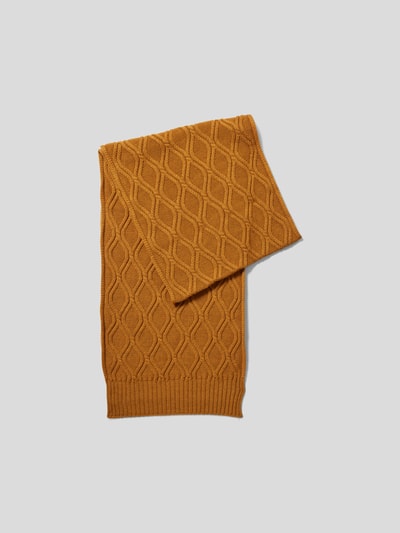 Lardini Schal mit Zopfmuster Senfgelb 4