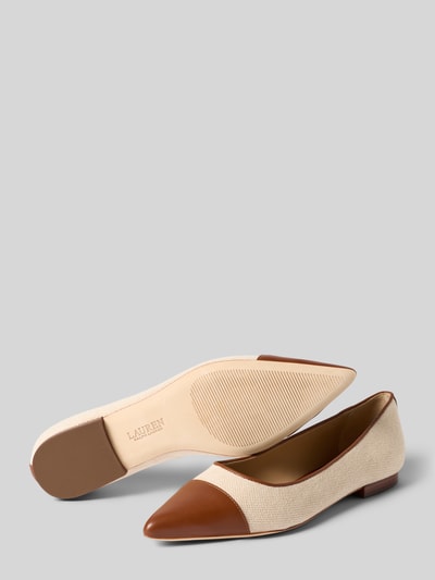 Lauren Ralph Lauren Ballerina van echt leer model 'LONDYN CAP3' Zand - 4