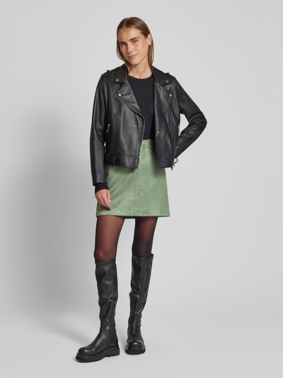 Vero Moda Minirok in leerlook Rietgroen - 1