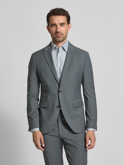 Cinque Slim fit 2-knoops colbert met klepzakken, model 'Monopoli' Rietgroen - 4