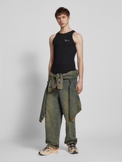 KARL KANI Tanktop met labelstitching Zwart - 1