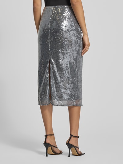 Mango Midirock mit Pailletten Modell 'XSPARKLE' Anthrazit 5