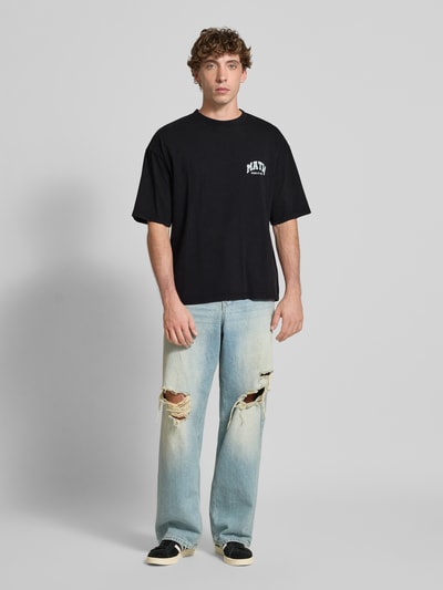 Review X MATW Oversized T-shirt met labelprint Zwart - 1