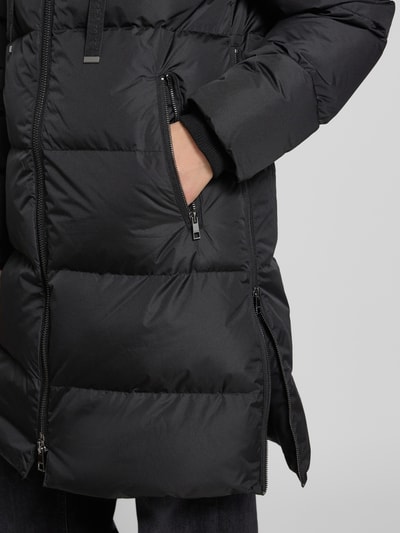 Rich & Royal Płaszcz pikowany z wypełnieniem puchem oraz zamkiem błyskawicznym dwustronnym Czarny 3