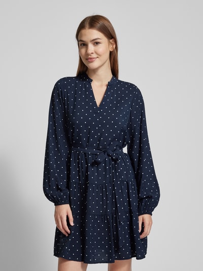 Vero Moda Flatteuze vrijetijdsjurk met ballonmouwen, model 'JOSIE' Marineblauw - 4