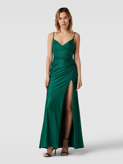 Luxuar Abendkleid in Wickel-Optik Gruen 4