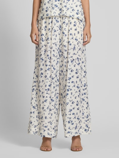 MSCH Copenhagen Wide Leg Stoffhose mit Plisseefalten Modell 'Falisha' Rauchblau 4