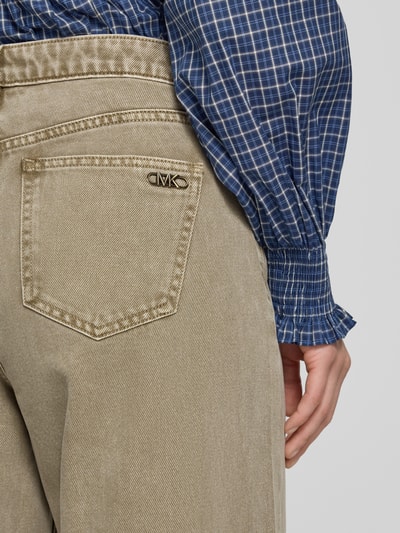 MICHAEL Michael Kors Loose Fit Jeans aus reiner Baumwolle Khaki Melange 3