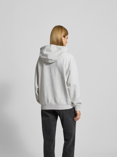 Anine Bing Oversized Hoodie mit Logo-Print Hellgrau Melange 5