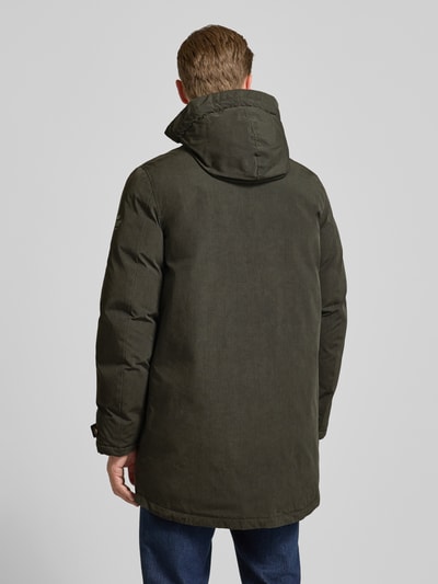 ECOALF Parka z kapturem i kieszeniami z patką model ‘TASKA’ Oliwkowy 5