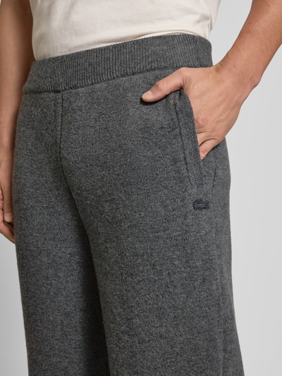 Lacoste Loose Fit Sweatpants aus Woll-Mix  Mittelgrau 3