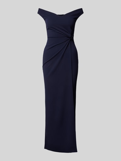 SISTAGLAM Abendkleid mit Raffungen Modell 'Octy' Marine 2