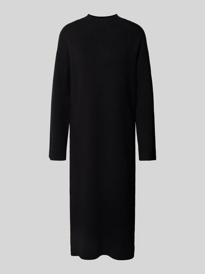 YAS Midikleid mit geripptem Stehkragen Modell 'ELMA' Black 2