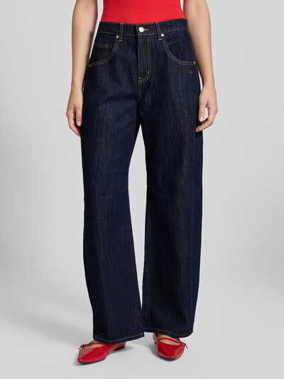 Review Jeansy o kroju relaxed fit z wpuszczanymi kieszeniami Ciemnoniebieski 4