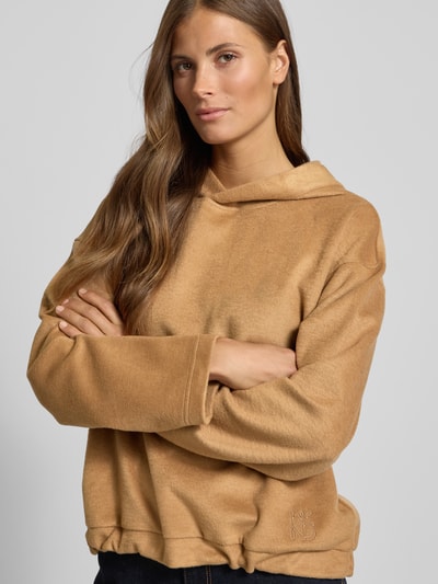 Weekend Max Mara Comfort Fit Sweatshirt mit Woll-Anteil Modell 'OSCURI' Camel 3