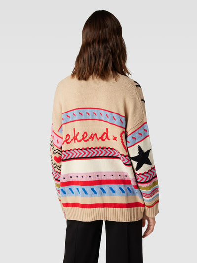 Weekend Max Mara Strickcardigan mit Muster-Mix Modell 'ALCAZAR' Beige 5