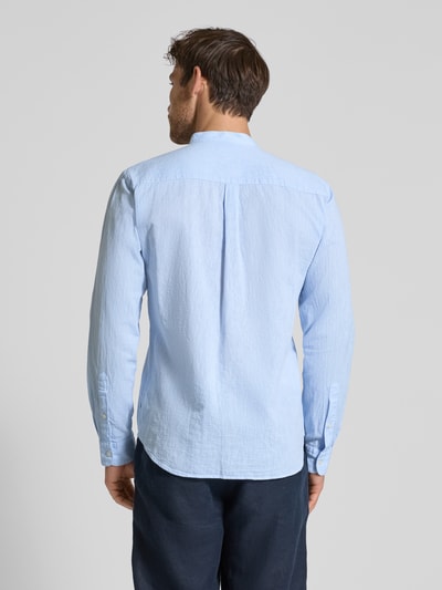 Strellson Regular Fit Freizeithemd aus Baumwoll-Leinen-Mix Modell 'Cornel' Hellblau 5