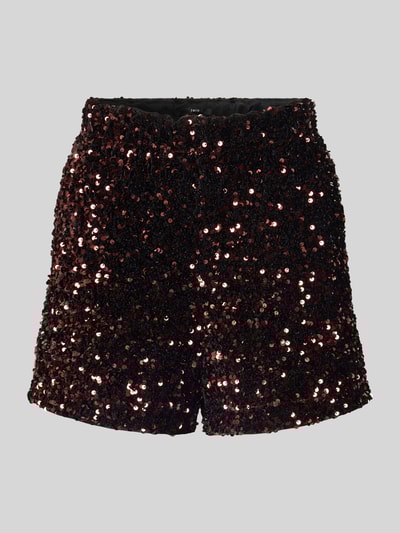 Zero Szorty o kroju regular fit z cekinowym obszyciem Czarny 2