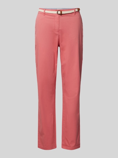 Christian Berg Woman Casual fit chino met riem Koraal - 2