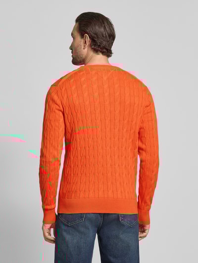 Tommy Hilfiger Regular fit gebreide pullover van zuiver katoen Oranje - 5