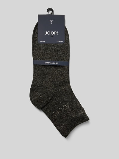 JOOP! Collection Socken mit Label-Strasssteinbesatz Modell 'Glam' Silber 3