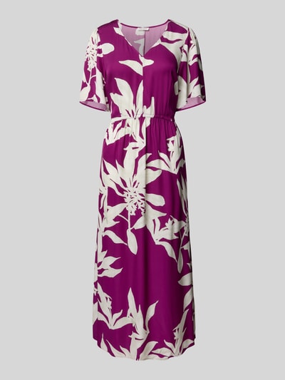 Marc O'Polo Uitlopende midi-jurk van soepel viscose-twill Fuchsia - 2