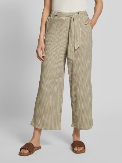 Tom Tailor Denim High Rise Culotte mit Bindegürtel Schilf 4
