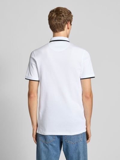 Jack & Jones Regular Fit Poloshirt mit Label-Stitching Modell 'PAULOS' Weiss 5