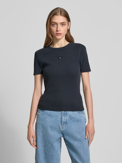 Calvin Klein Jeans T-Shirt mit Label-Detail Anthrazit 4