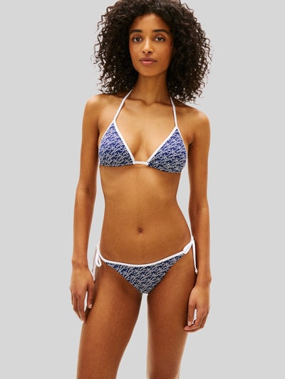 Tommy Hilfiger Neckholder Bikini-Oberteil mit Label-Print Dunkelblau 4