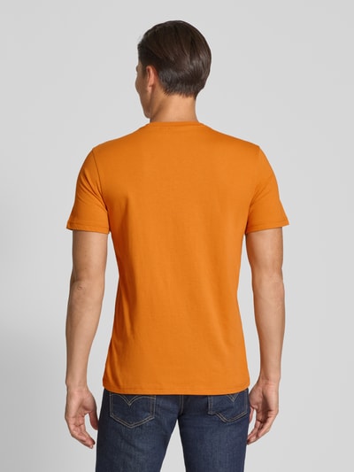 Napapijri T-Shirt mit Label-Stitching und Rundhalsausschnitt Orange 5