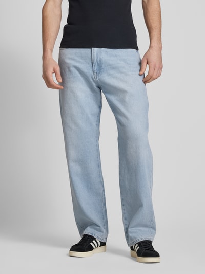 REVIEW Baggy Fit Jeans mit Brand-Detail Hellblau 4