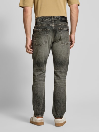 BOSS Orange Jeansy o kroju regular fit z mieszanki bawełny model ‘RE.MAINE’ Antracytowy 5