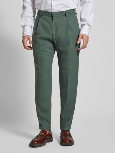 Strellson Tapered Fit Anzughose mit Bundfalten Modell 'Luis' Grass 4